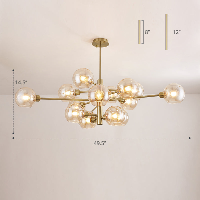 Postmodern Sputnik Chandelier Light Fixture Glass Ceiling Light - Rebooters