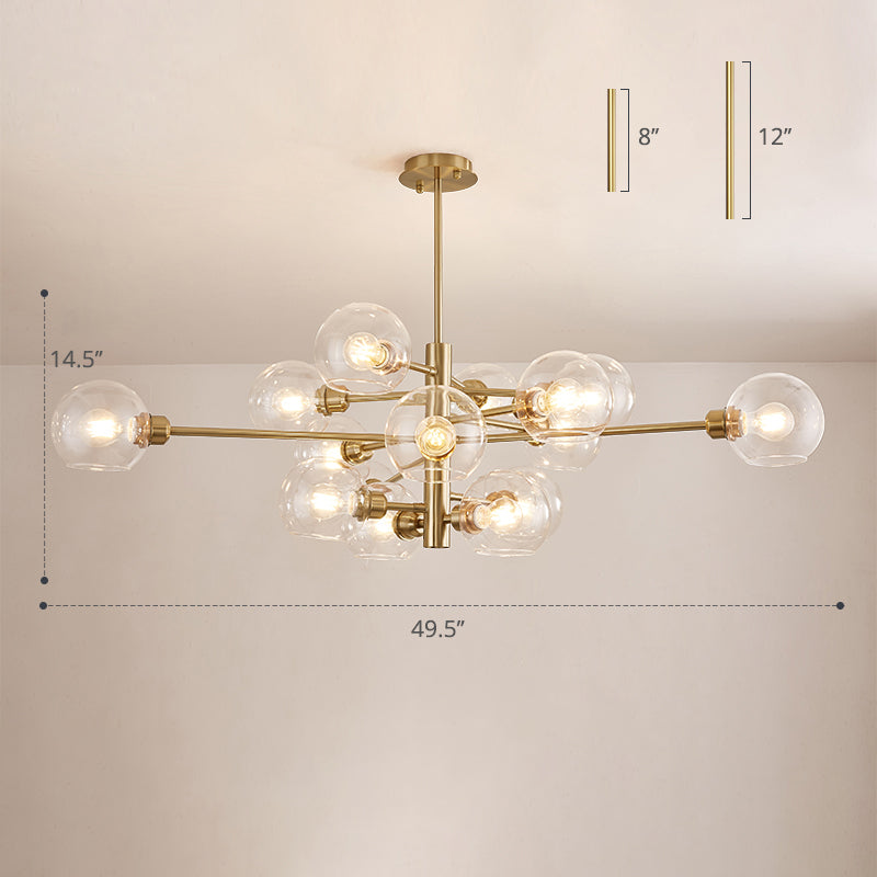 Postmodern Sputnik Chandelier Light Fixture Glass Ceiling Light - Rebooters