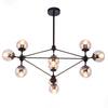 Black Diamond Lattice Chandelier Industrial Tan Glass Lighting - Rebooters