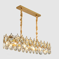 Beveled Cut Crystal Bead Hanging Lamp Postmodern Chandelier - Rebooters