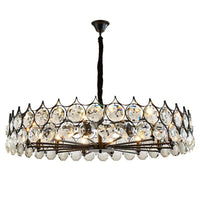 Beveled Cut Crystal Bead Hanging Lamp Postmodern Chandelier - Rebooters