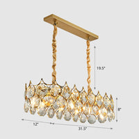 Beveled Cut Crystal Bead Hanging Lamp Postmodern Chandelier - Rebooters
