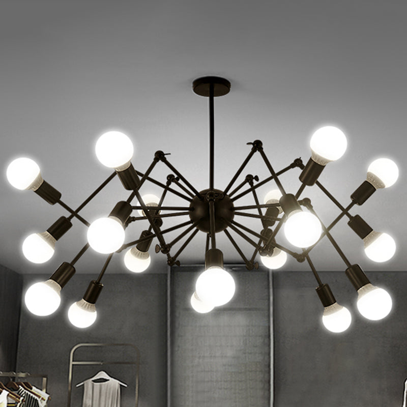 Spider Metal Chandelier Industrial Clothing Shop Commercial Pendant Lighting - Rebooters