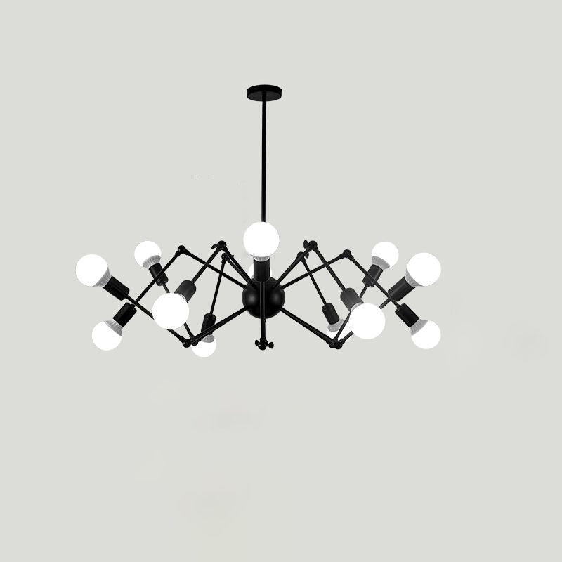 Spider Metal Chandelier Industrial Clothing Shop Commercial Pendant Lighting - Rebooters