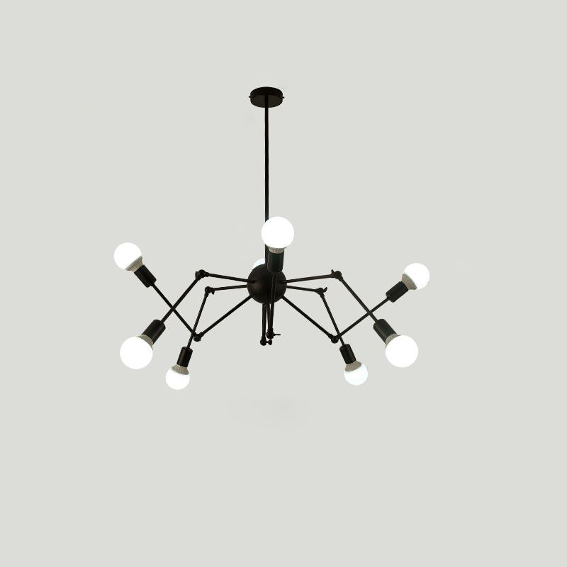 Spider Metal Chandelier Industrial Clothing Shop Commercial Pendant Lighting - Rebooters