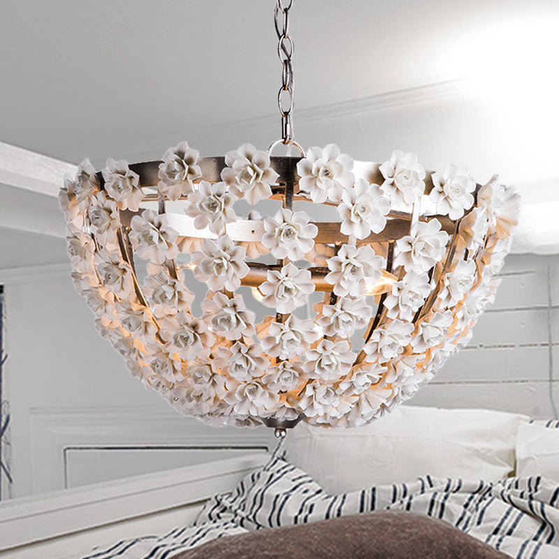 16"/19.5" Wide Hemisphere Chandelier Lighting Modern Metal Silver Gold 3 Bulbs Ceiling Light - Rebooters