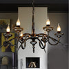 Industrial Candelabra Hanging Pendant 6 Lights Ceiling Chandelier Black - Rebooters