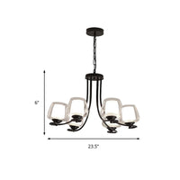 3/6 Bulbs Ceiling Lamp Sputnik Double-Layered Glass Chandelier - Rebooters