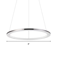 Acrylic Round Ceiling Pendant Contemporary LED Silver Chandelier - Rebooters