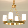 Wagon Wheel Frosted Glass Chandelier Light Classic 4/6 Lights - Rebooters