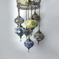 7 Heads Living Room Chandelier Antique Bronze Lighting Fixture - Rebooters