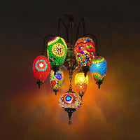 7 Bulbs Coffee House Hanging Chandelier Tradition Ceiling Pendant Light - Rebooters