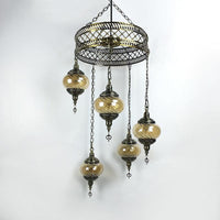 3/5/7 Bulbs Coffee House Hanging Chandelier Retro Bronze Ceiling Pendant Light - Rebooters