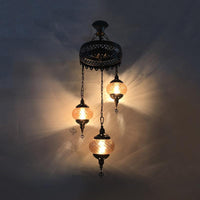 3/5/7 Bulbs Coffee House Hanging Chandelier Retro Bronze Ceiling Pendant Light - Rebooters