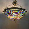 Spherical Amber Cyclone Glass Hanging Chandelier Retro 7 Heads - Rebooters