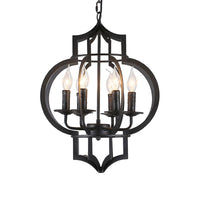 4/6 Bulbs Chandelier Light Vintage Style Lantern Cage Shade - Rebooters