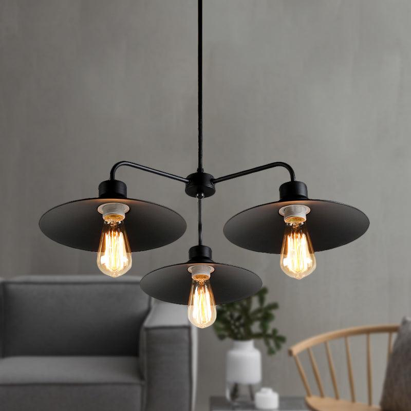 Black 3/5 Lights Chandelier Lighting Vintage Industrial Pendant Light - Rebooters
