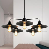 Black 3/5 Lights Chandelier Lighting Vintage Industrial Pendant Light - Rebooters