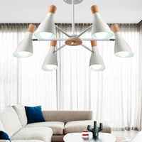 6 Lights Bottle Hanging Light Nordic Style Metal Chandelier - Rebooters