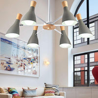 6 Lights Bottle Hanging Light Nordic Style Metal Chandelier - Rebooters