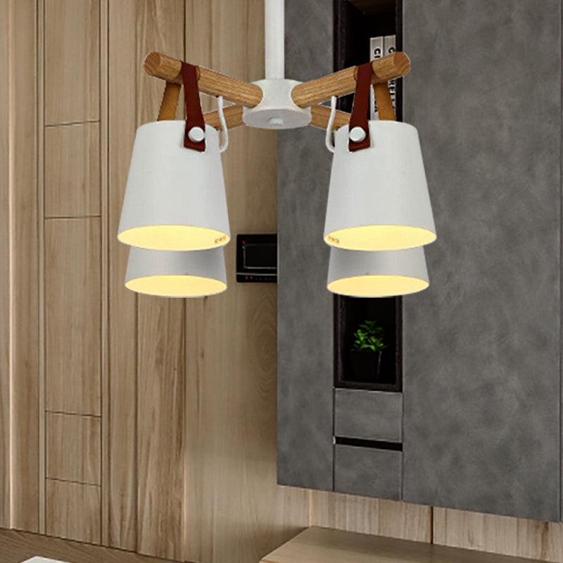 Hanging Bucket Shape Chandelier Nordic Macaron Light - Rebooters