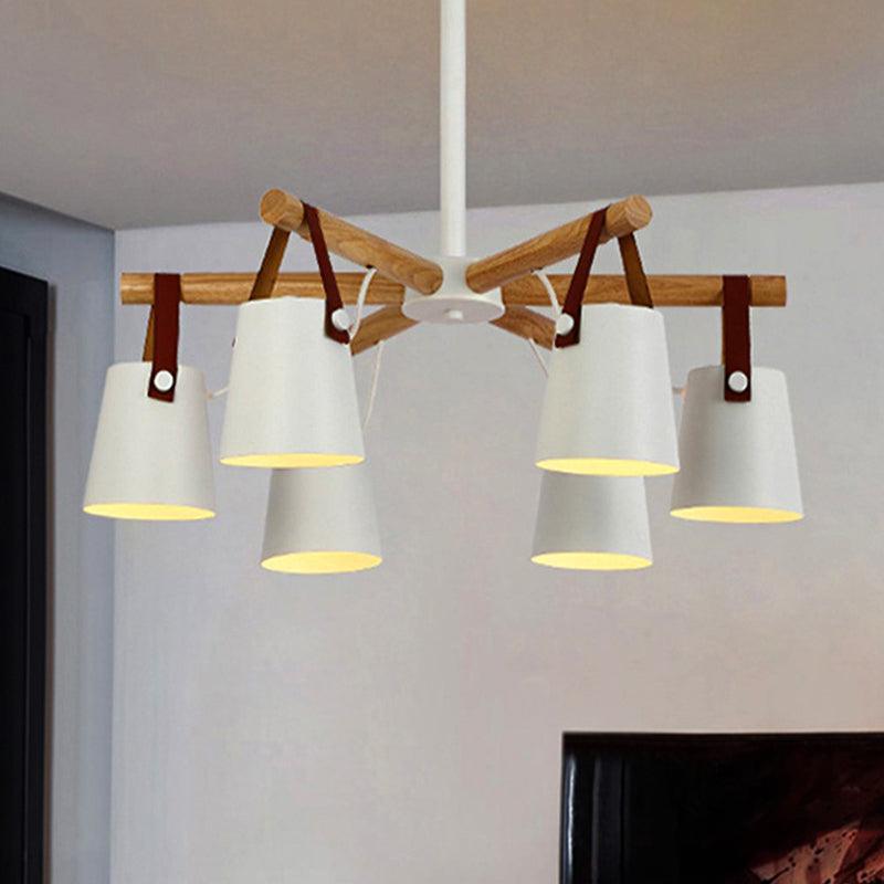 Hanging Bucket Shape Chandelier Nordic Macaron Light - Rebooters