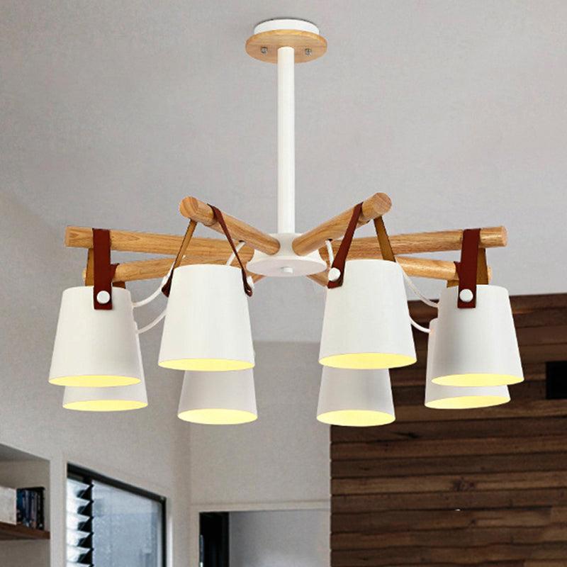 Hanging Bucket Shape Chandelier Nordic Macaron Light - Rebooters