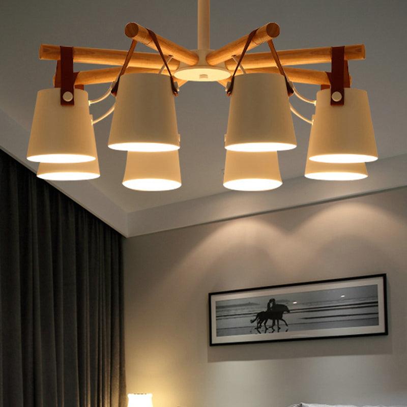 Hanging Bucket Shape Chandelier Nordic Macaron Light - Rebooters