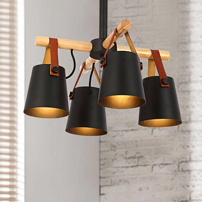 Hanging Bucket Shape Chandelier Nordic Macaron Light - Rebooters