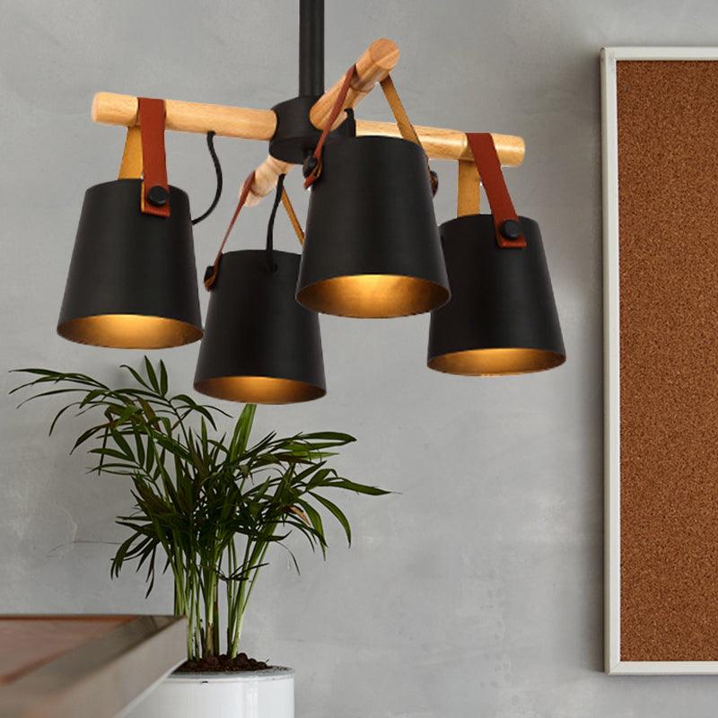 Hanging Bucket Shape Chandelier Nordic Macaron Light - Rebooters