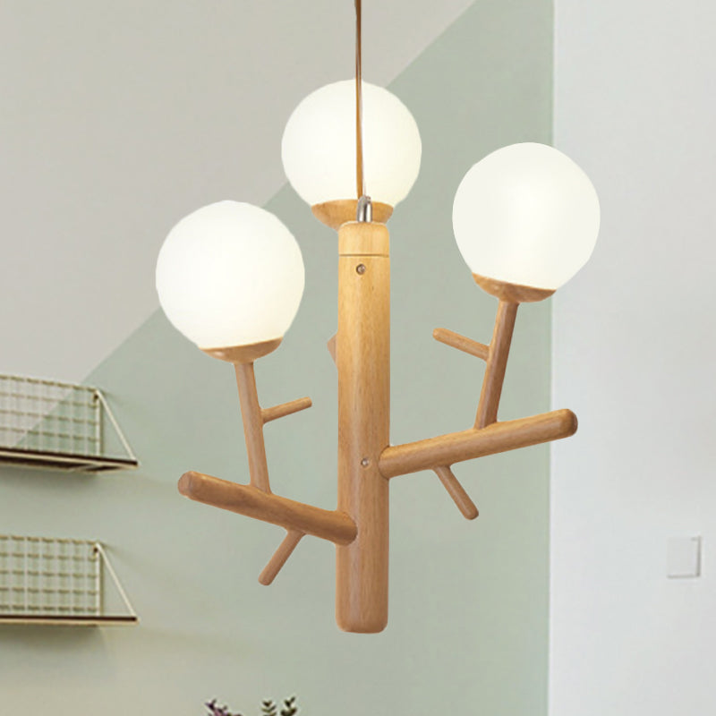 Nordic Modern Sphere Hanging Chandelier White Pendant Light - Rebooters