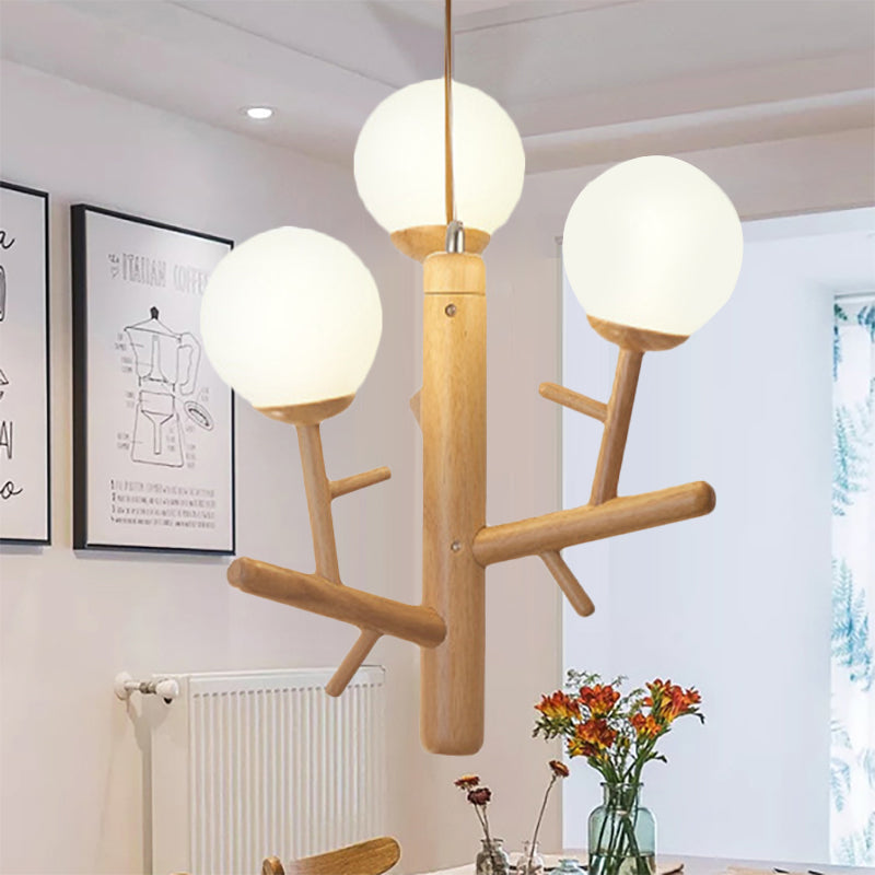 Nordic Modern Sphere Hanging Chandelier White Pendant Light - Rebooters
