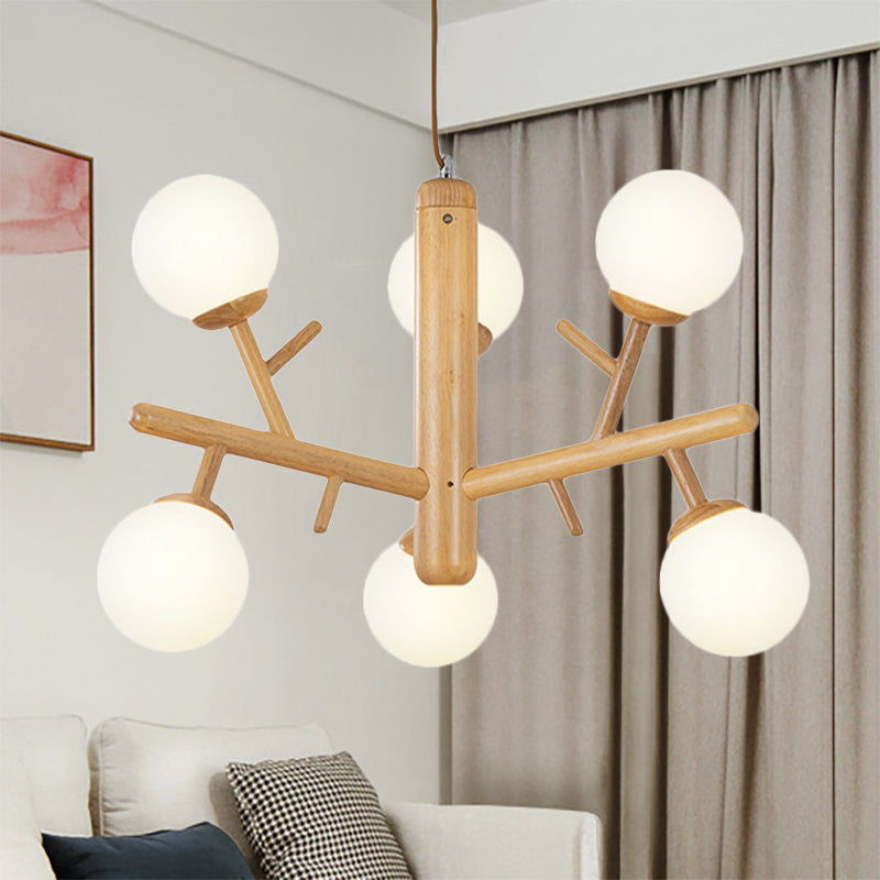 Nordic Modern Sphere Hanging Chandelier White Pendant Light - Rebooters