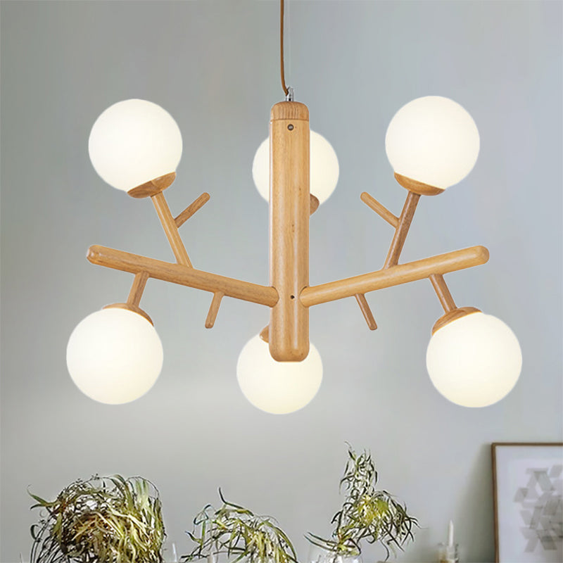 Nordic Modern Sphere Hanging Chandelier White Pendant Light - Rebooters