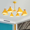 Triangle Living Room Hanging Metal 8 Lights Pendant Fixture - Rebooters