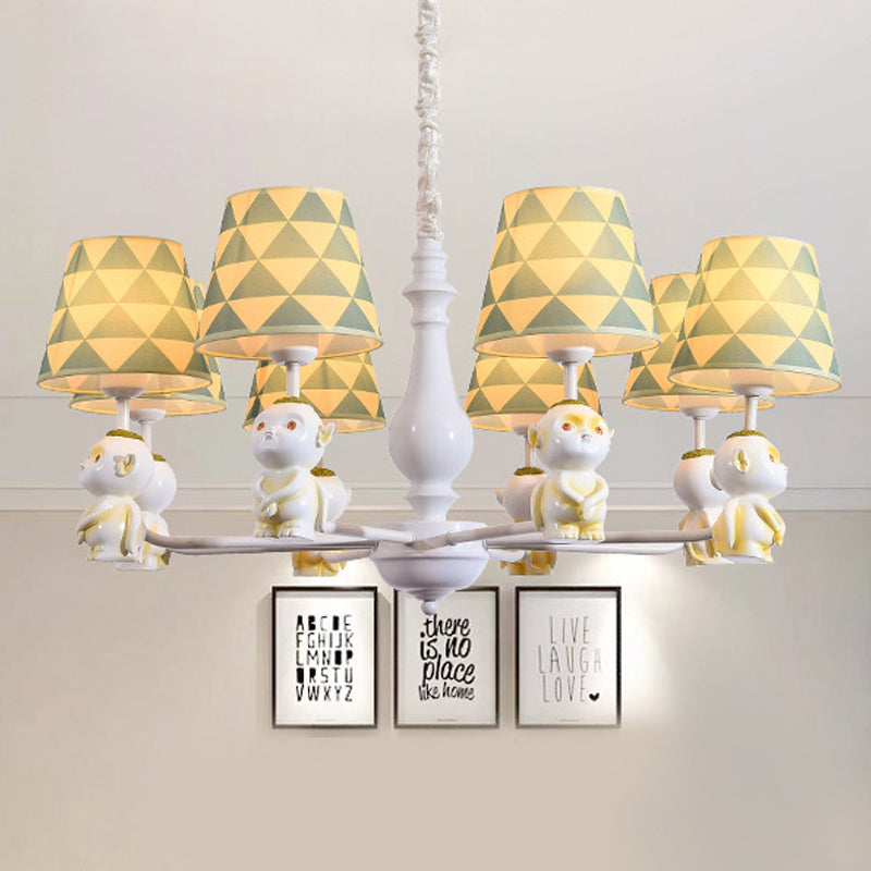 Fabric Tapered Shade Hanging Lights Nordic Pendant in Yellow - Rebooters