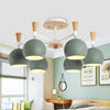 Metal Dome Hanging Chandelier 6 Bulbs Modern Light for Kids - Rebooters