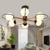 Dining Room Round Hanging Lights Glass 5 Bulbs Art Deco Fixture - Rebooters