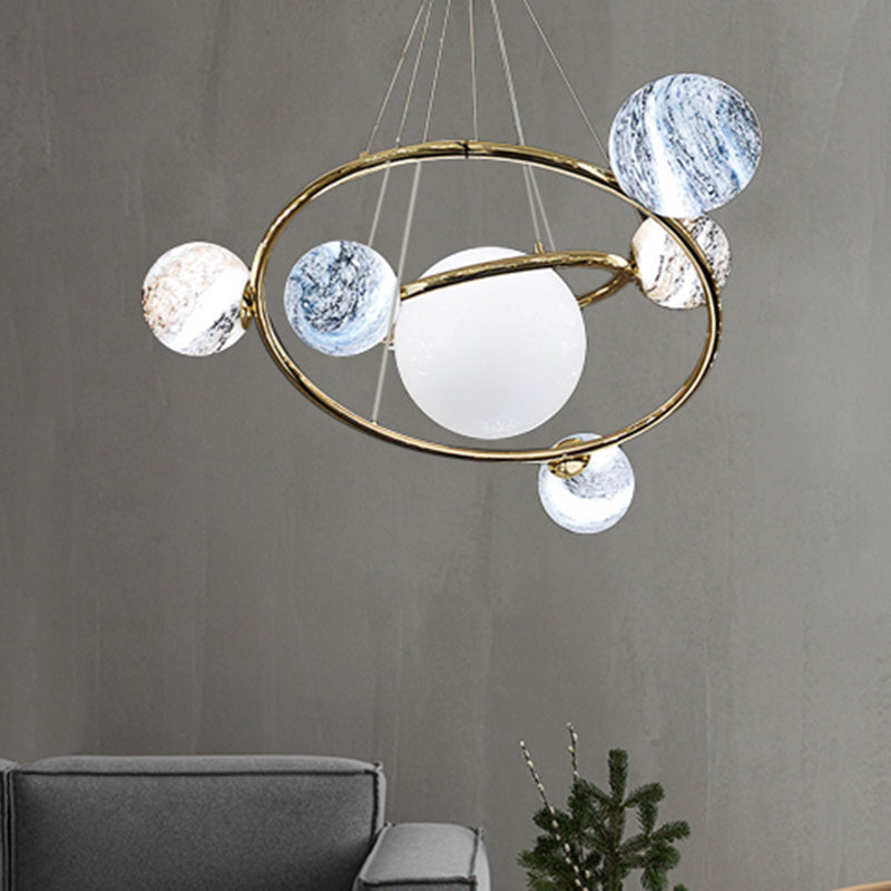 Universe Planet Pendant Light Creative Cool Glass Chandelier - Rebooters