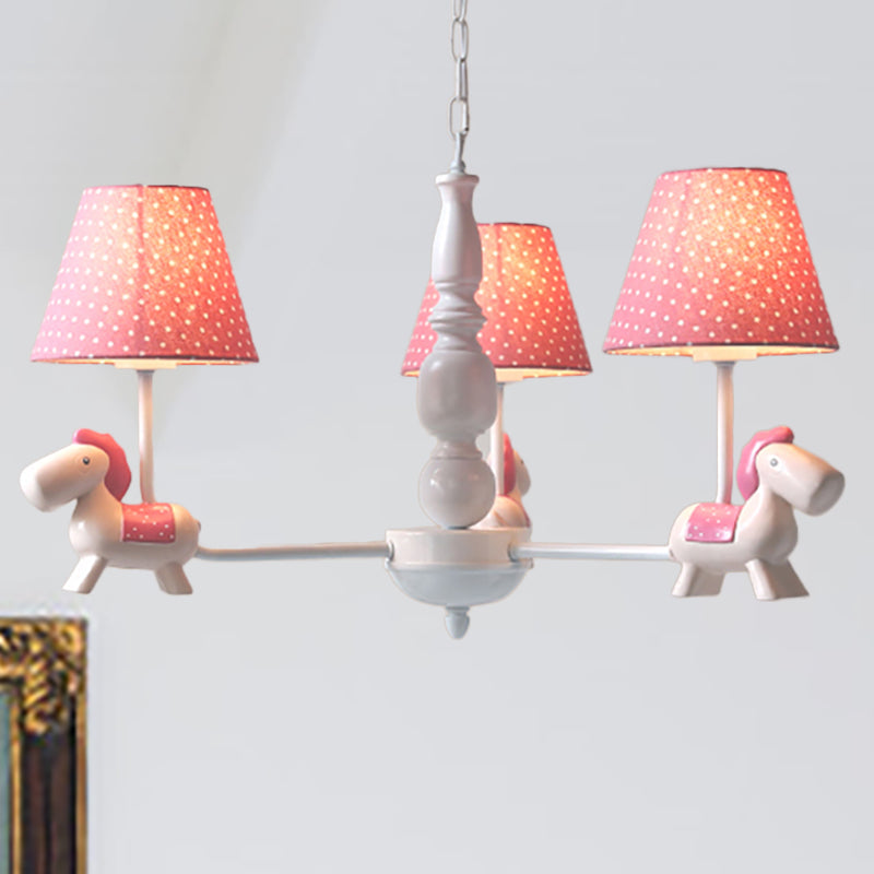 Kids Lovely Pony Chandelier Metal Hanging Light for Kindergarten - Rebooters