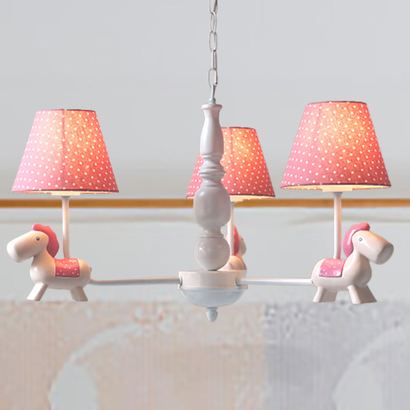 Kids Lovely Pony Chandelier Metal Hanging Light for Kindergarten - Rebooters