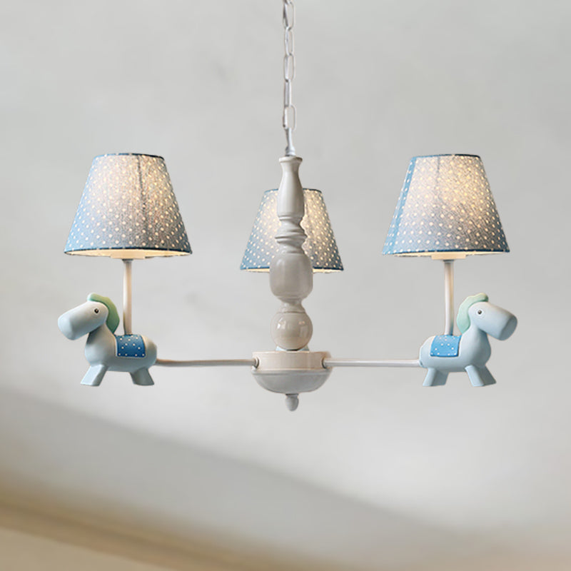 Kids Lovely Pony Chandelier Metal Hanging Light for Kindergarten - Rebooters