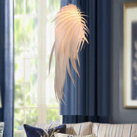 Angel Wing Feather Pendant Lighting Minimalist Plastic White Lamp - Rebooters