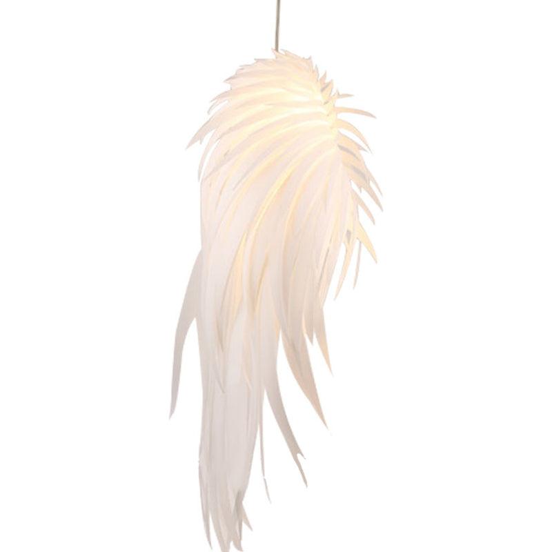 Angel Wing Feather Pendant Lighting Minimalist Plastic White Lamp - Rebooters