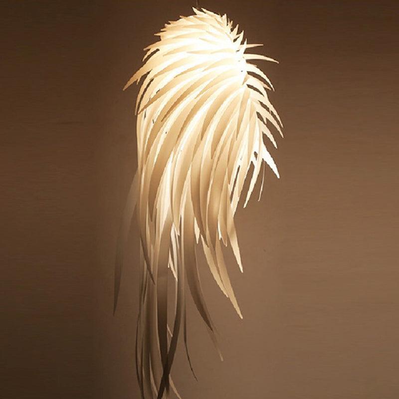 Angel Wing Feather Pendant Lighting Minimalist Plastic White Lamp - Rebooters