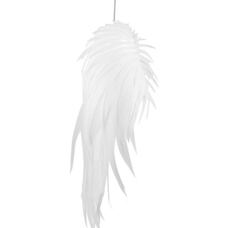 Angel Wing Feather Pendant Lighting Minimalist Plastic White Lamp - Rebooters