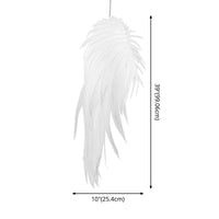 Angel Wing Feather Pendant Lighting Minimalist Plastic White Lamp - Rebooters