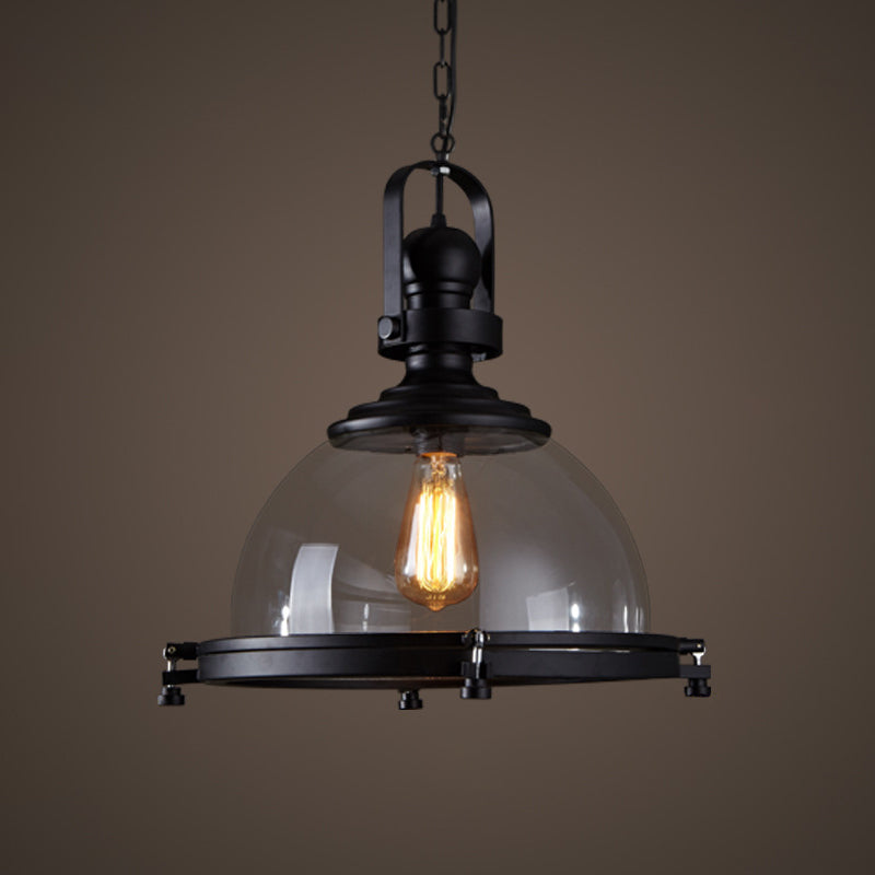 Glass Pot Shaped Suspension Lamp Industrial Bistro Bar Pendant - Rebooters
