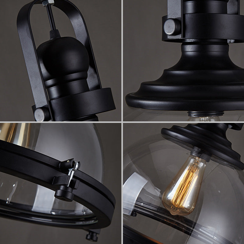 Glass Pot Shaped Suspension Lamp Industrial Bistro Bar Pendant - Rebooters