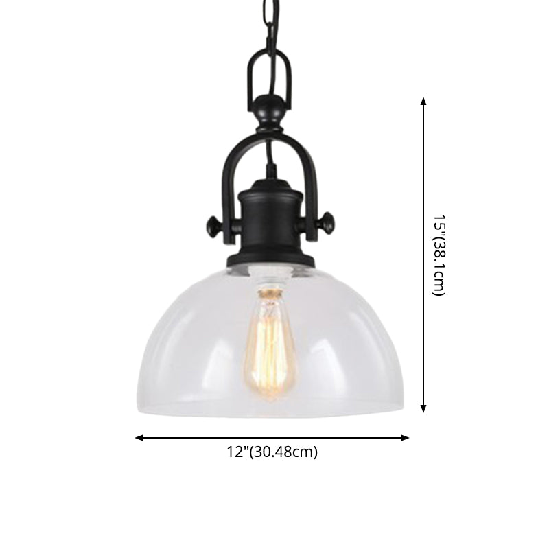 Glass Pot Shaped Suspension Lamp Industrial Bistro Bar Pendant - Rebooters